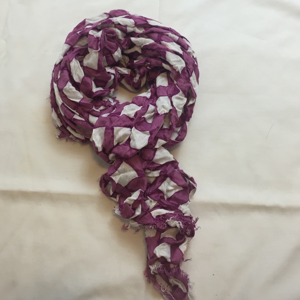 Purple and White Scarf