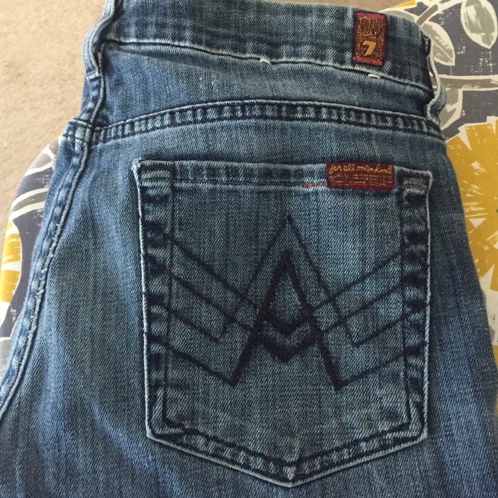 7 bootcut jeans, low rise