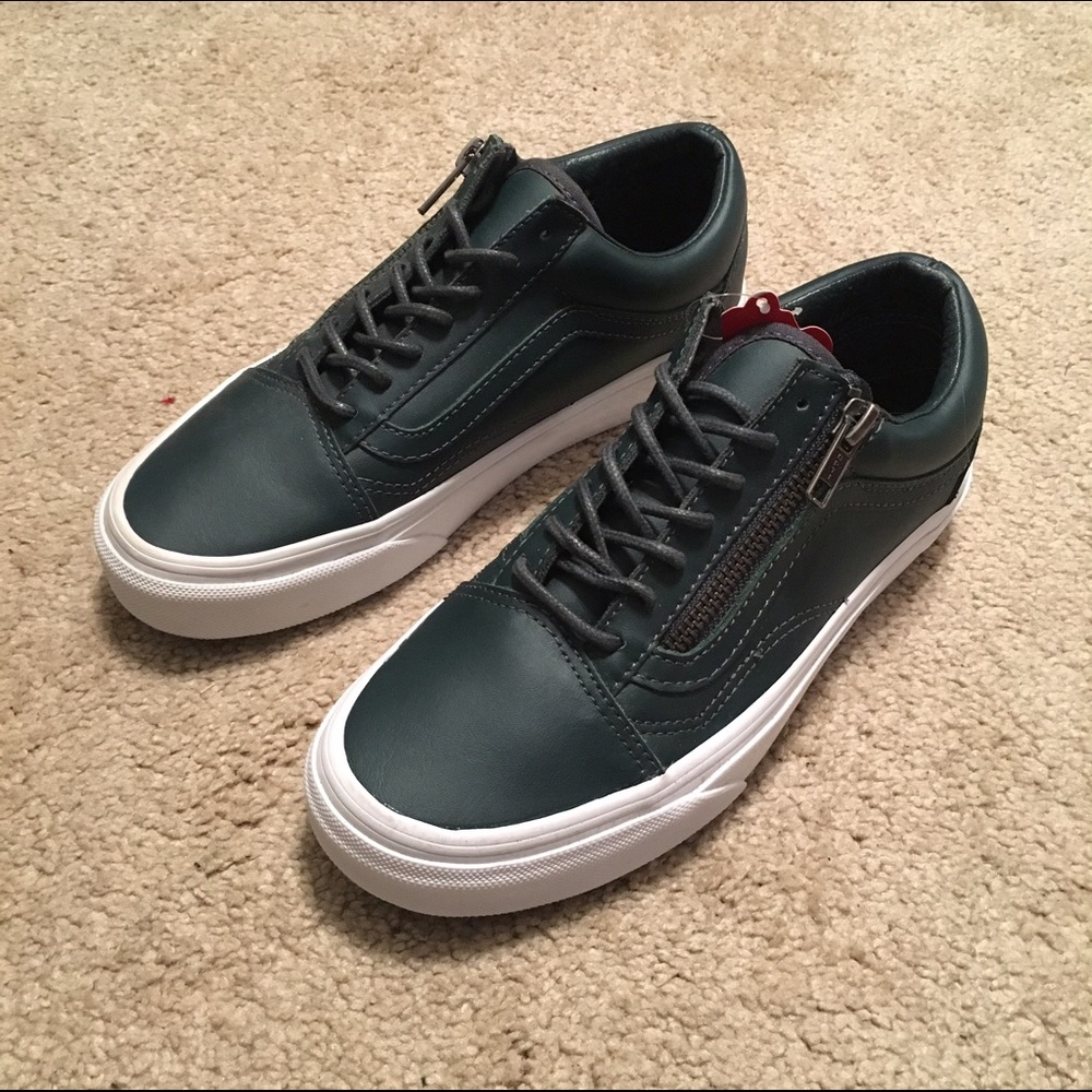 Forest Green Old Skool Vans - Picture 2 of 4