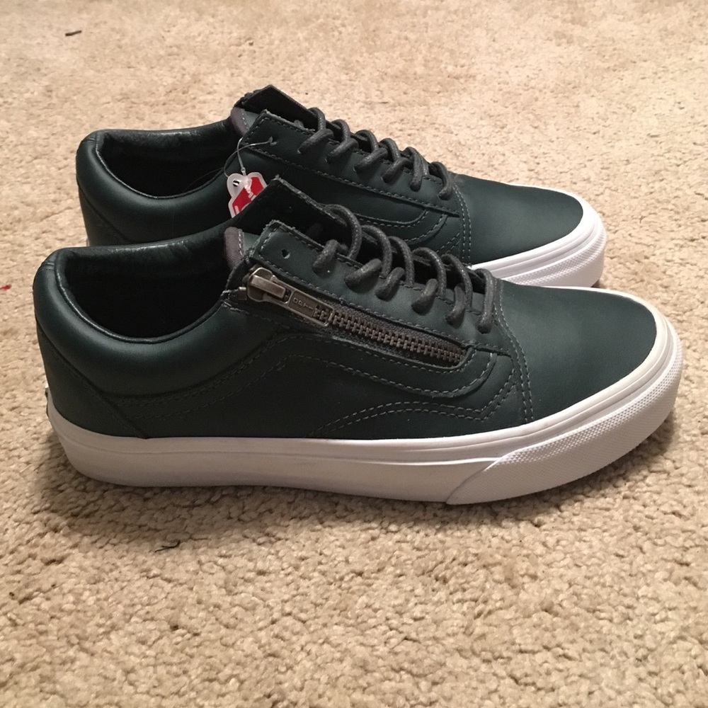 Forest Green Old Skool Vans - Picture 4 of 4