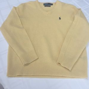 Men's Polos small lambswool V-neck sweater