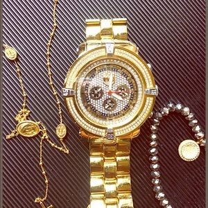 Real diamond and stainless steel watch by PWC