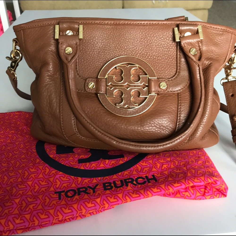 Tory Burch Amanda Mini Satchel in Brown Leather