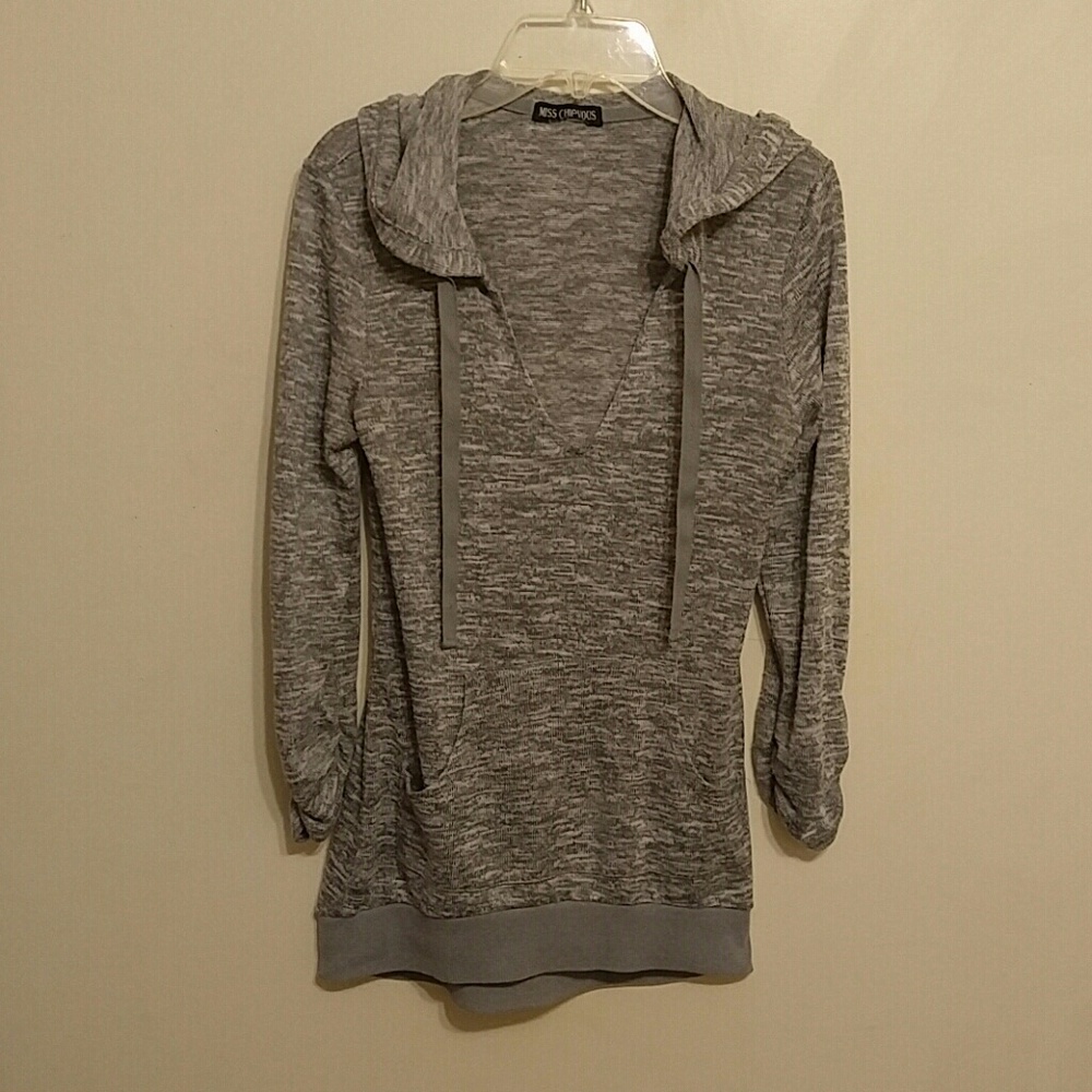 Cute Miss Chevous hooded very neck sweater