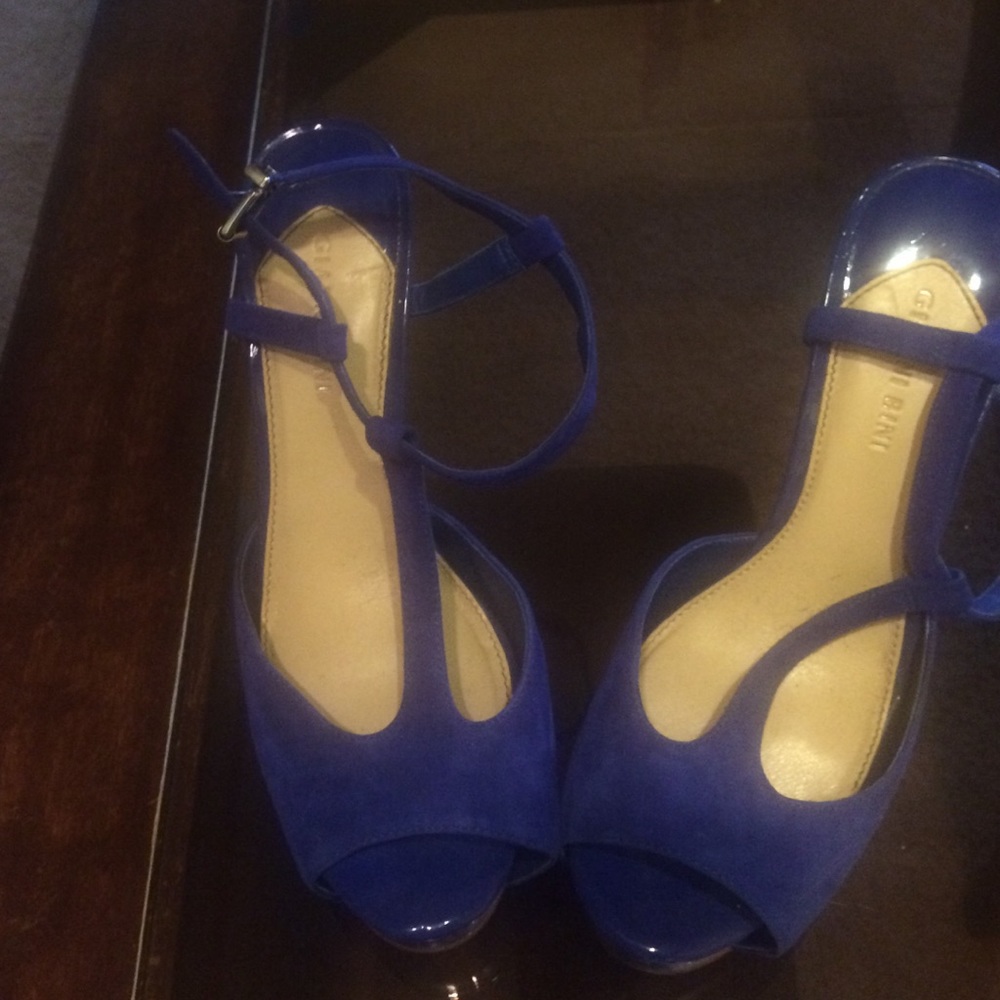 Blue high heel