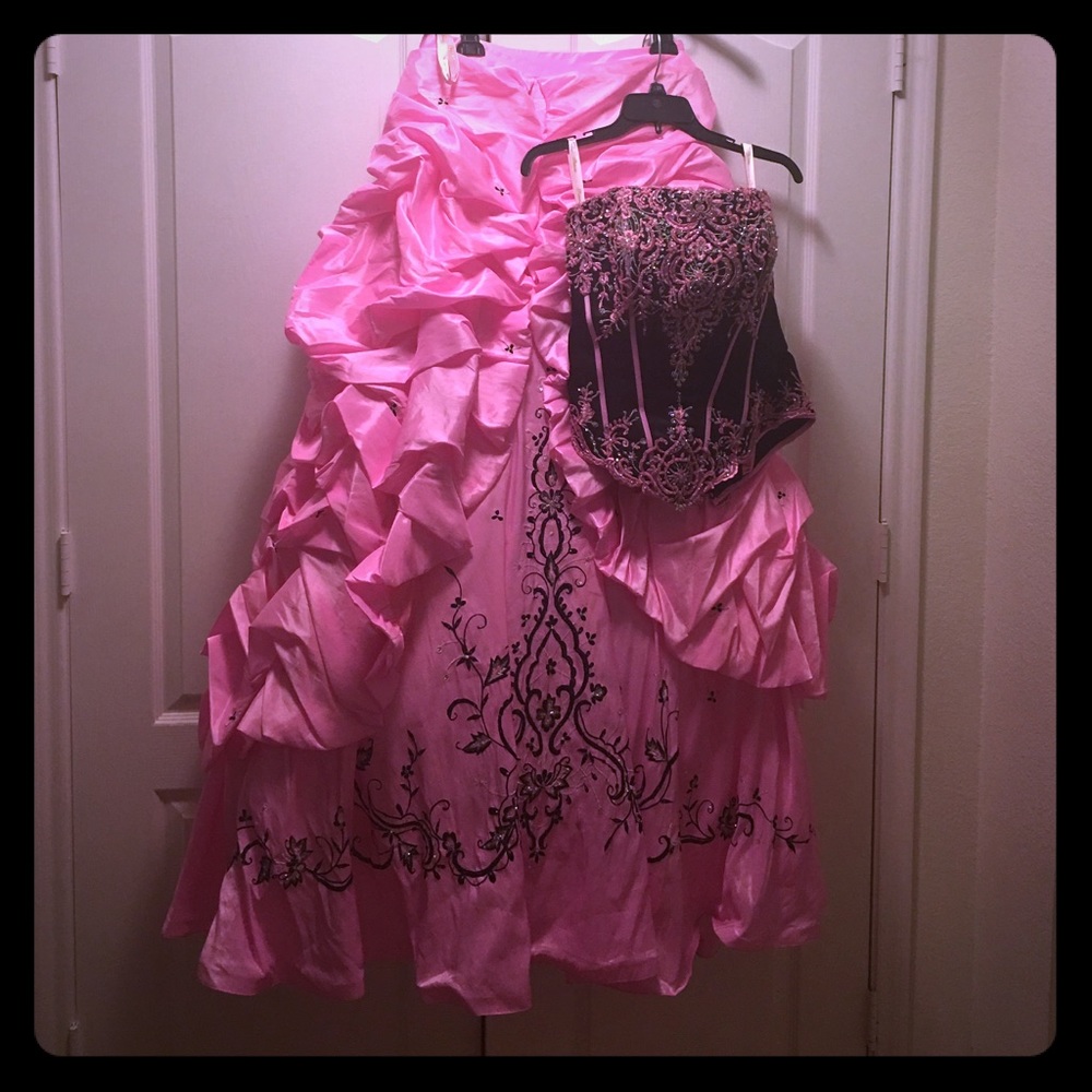 A Corset and beautiful full Length skirt Prom Gown