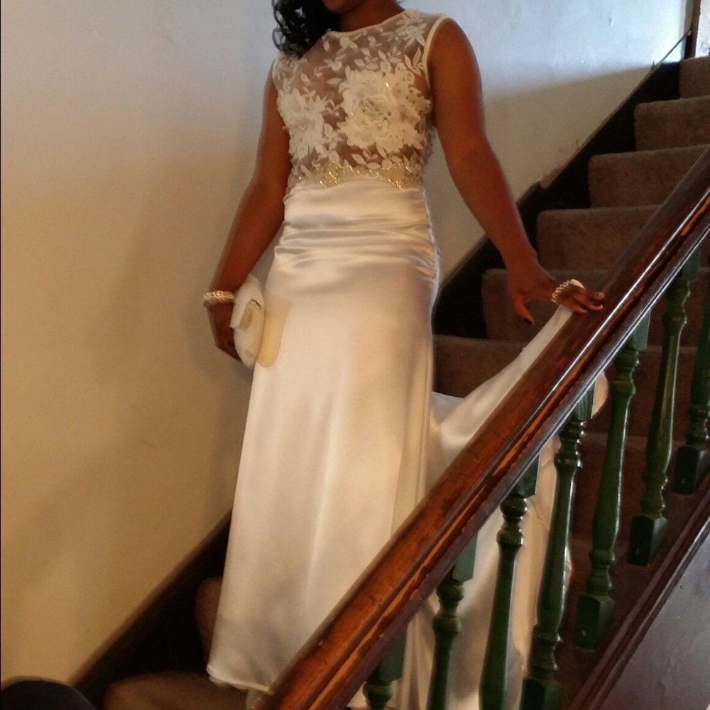 White formal dress