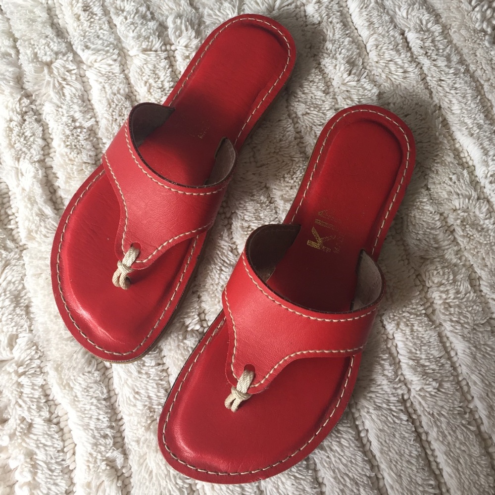 Red Kino Sandals