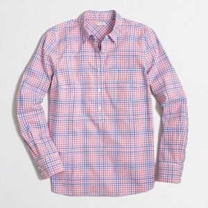J.Crew Plaid Popover (S)