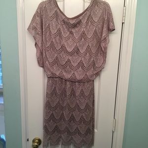 S.L. Fashions Champagne Drop-Waist Dress