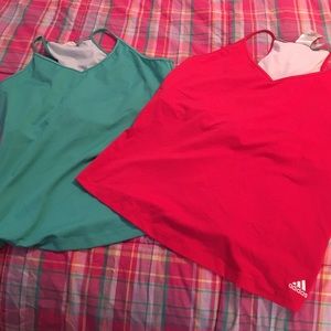 2 Adidas sports tops