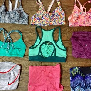 LULULEMON LOT TANKS AND BRAS