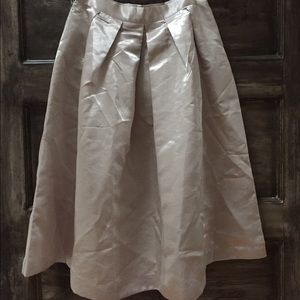 NWT Forever 21 tea length skirt champagne pink