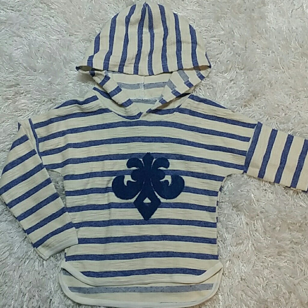 SALE***White And Blue Sweatshirt Hoodie. KIDS. :) - Picture 1 of 4