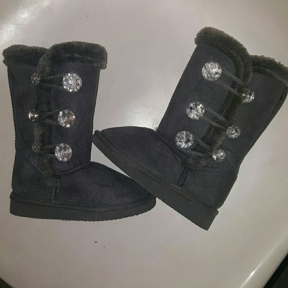 Toddler girls gray boots 7/8