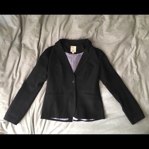 Black blazer with striped lining