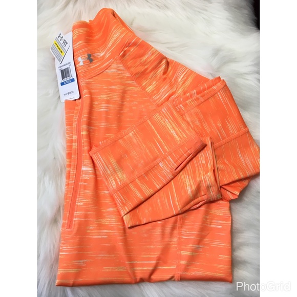 Sold Under Armour Sz XL Orange 1/2 Zip Top - Picture 6 of 6
