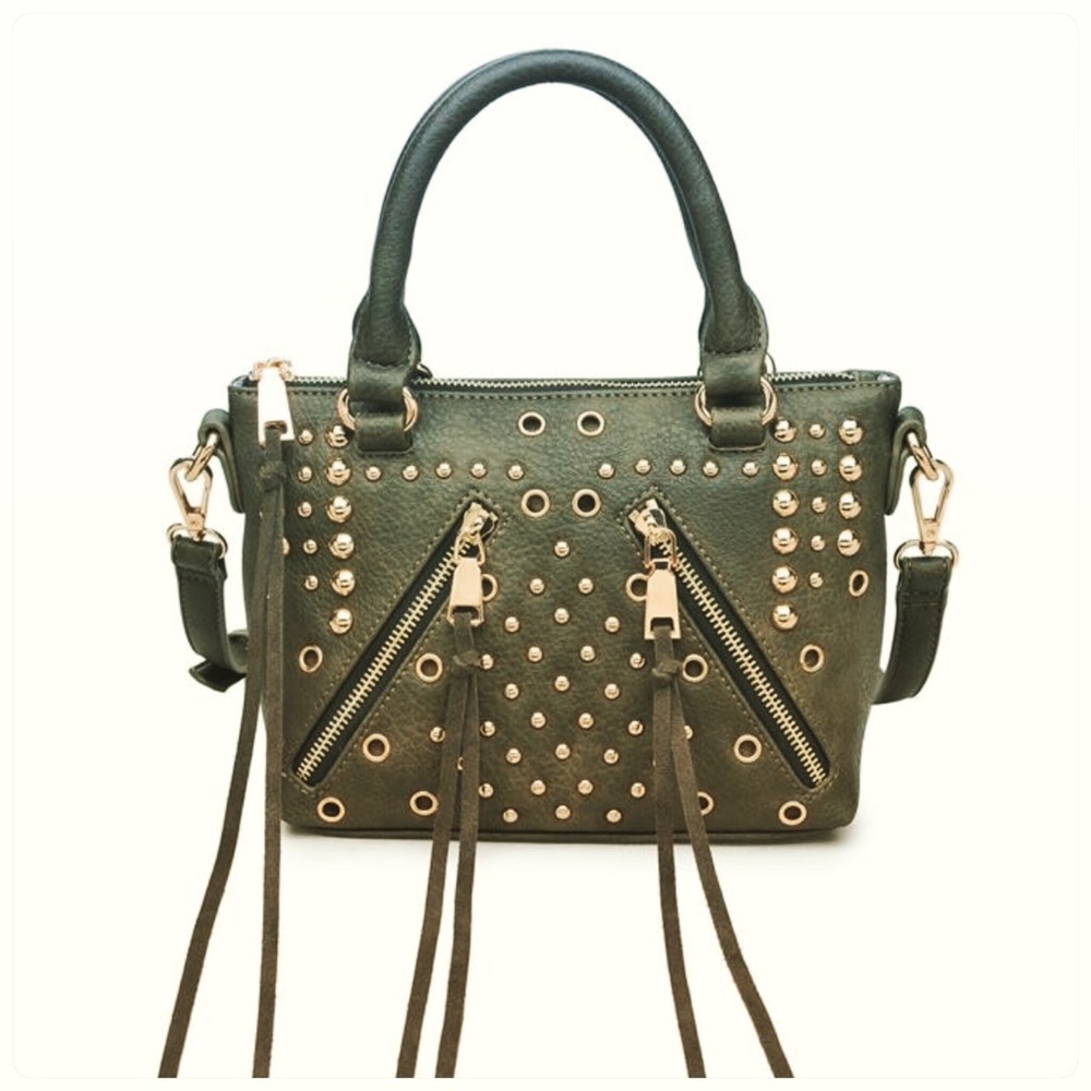 Olive Gold Stud Mini Bag - Picture 1 of 4