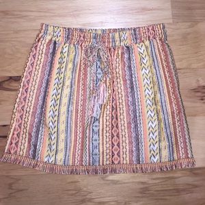 Tribal Print Mini Skirt