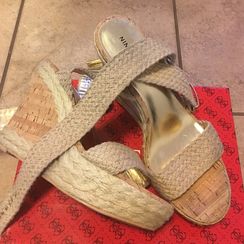 A pair of Nine West shoes