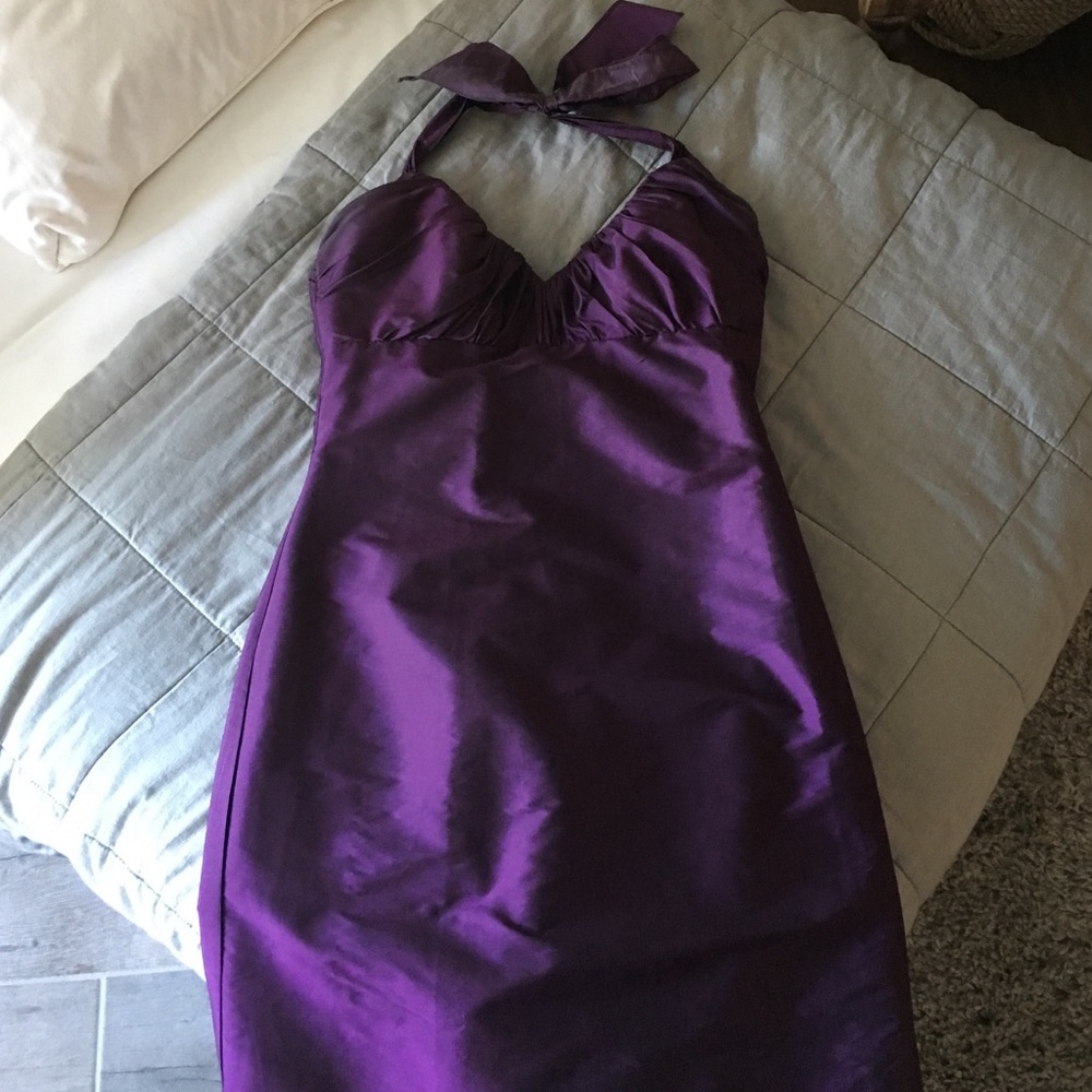 Eggplant purple cocktail dress