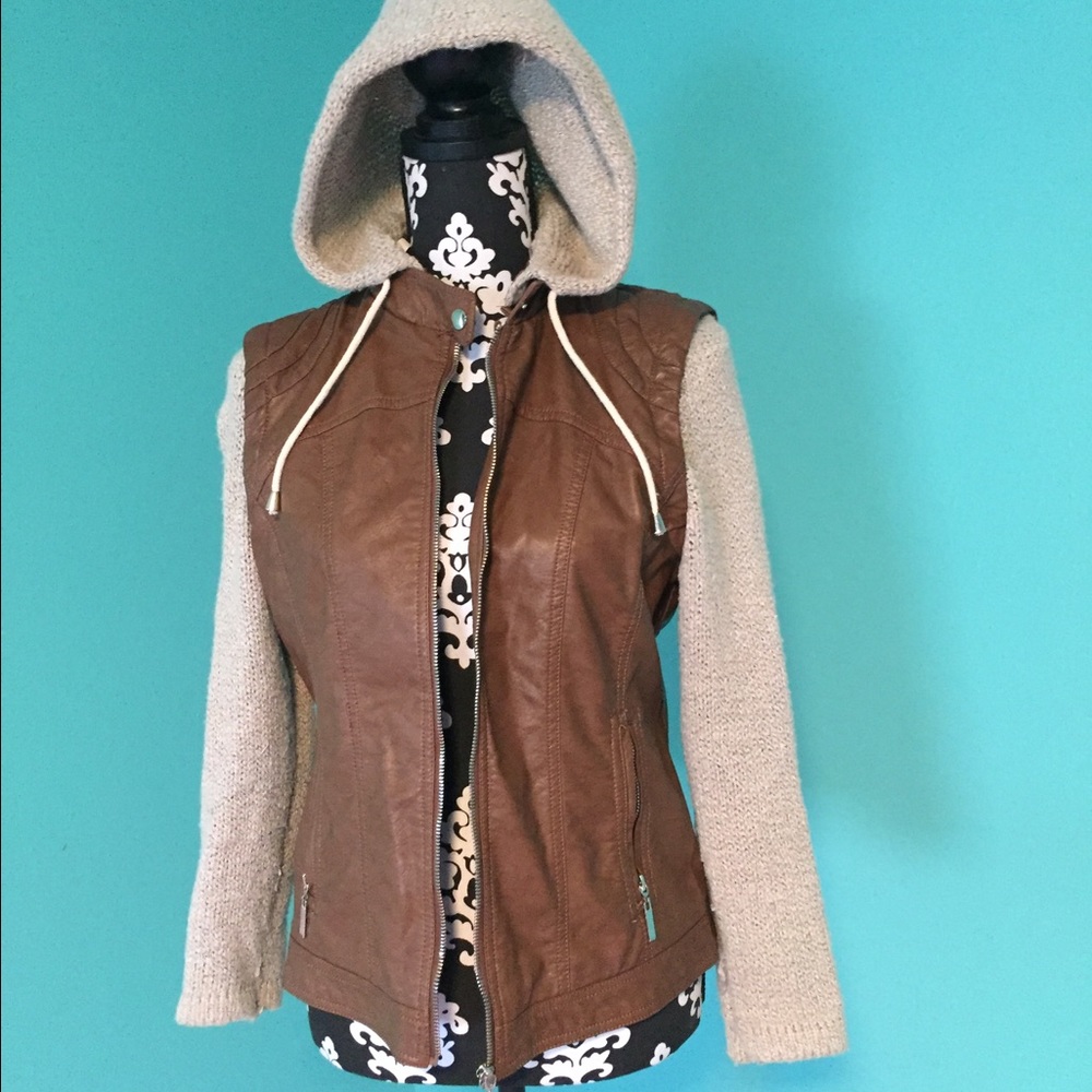 Faux leather jacket