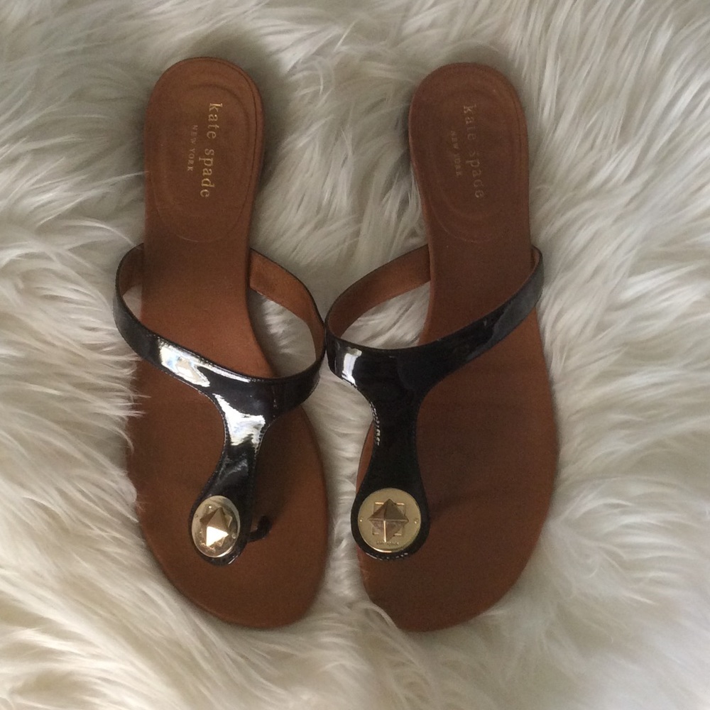 KATE SPADE patent leather sandals