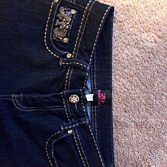 SOLD              2b bebe Embroidered Skinny Jeans - Picture 3 of 4