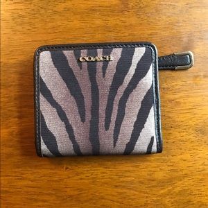 Zebra Coach wallet *AUTHENTIC