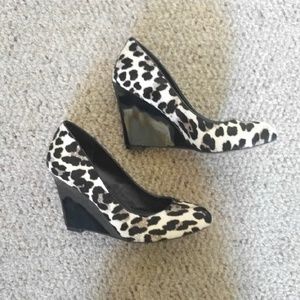WHBM Leopard Wedges