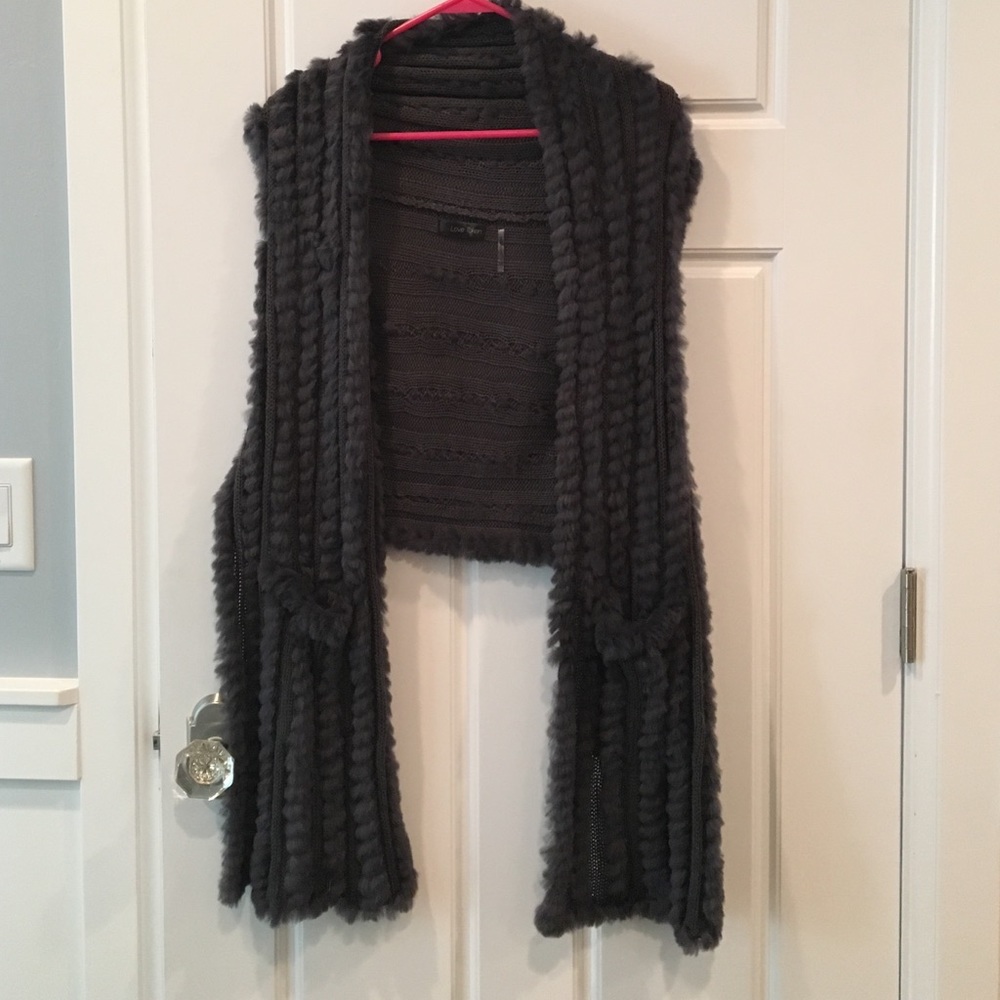 Long fur vest
