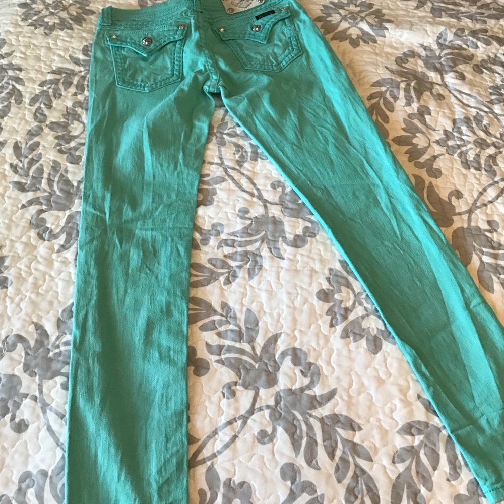 ❌SOLD❌Miss Me Aqua Ankle Skinny Jeans - Picture 4 of 4