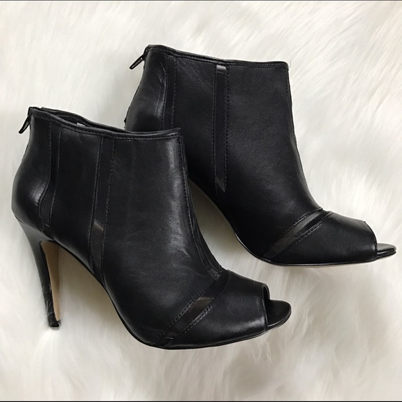 Jessica Simpson mesh peep toe leather booties 8.5 - Picture 3 of 5