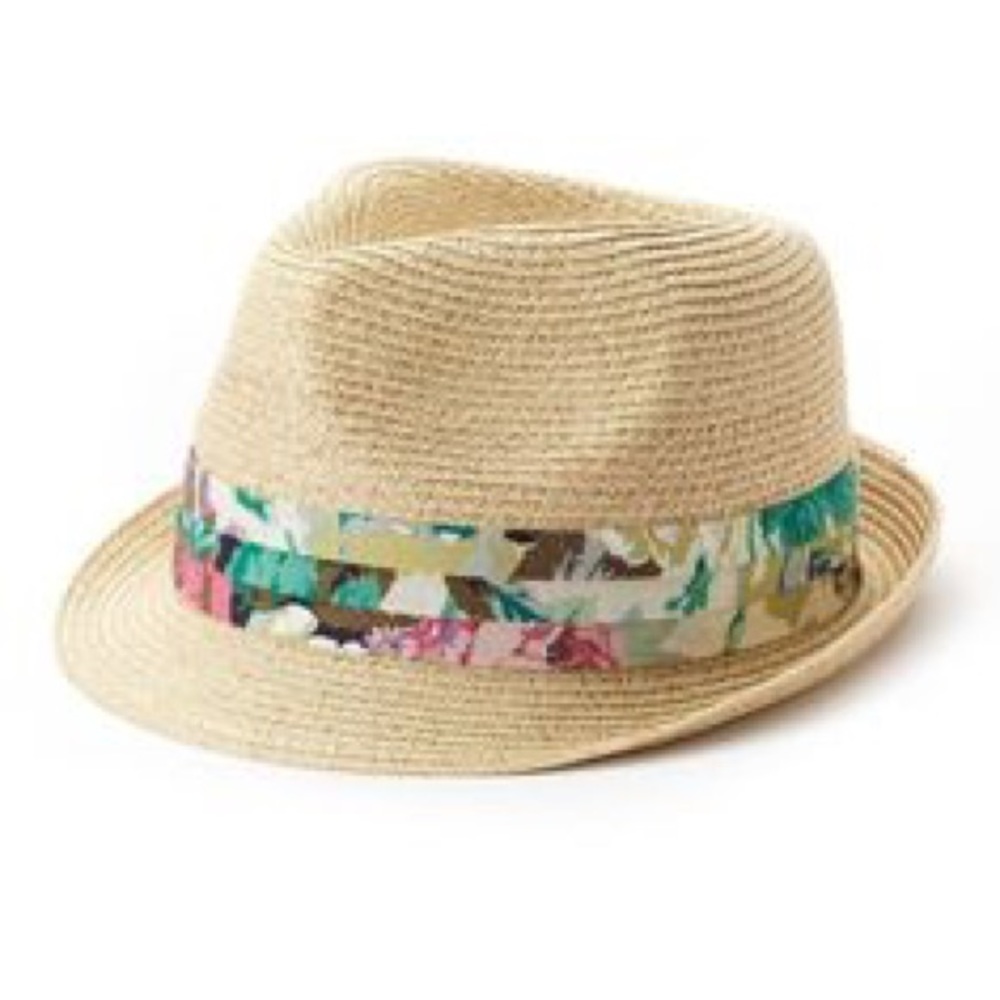 NWOT Sonoma floral fedora hat