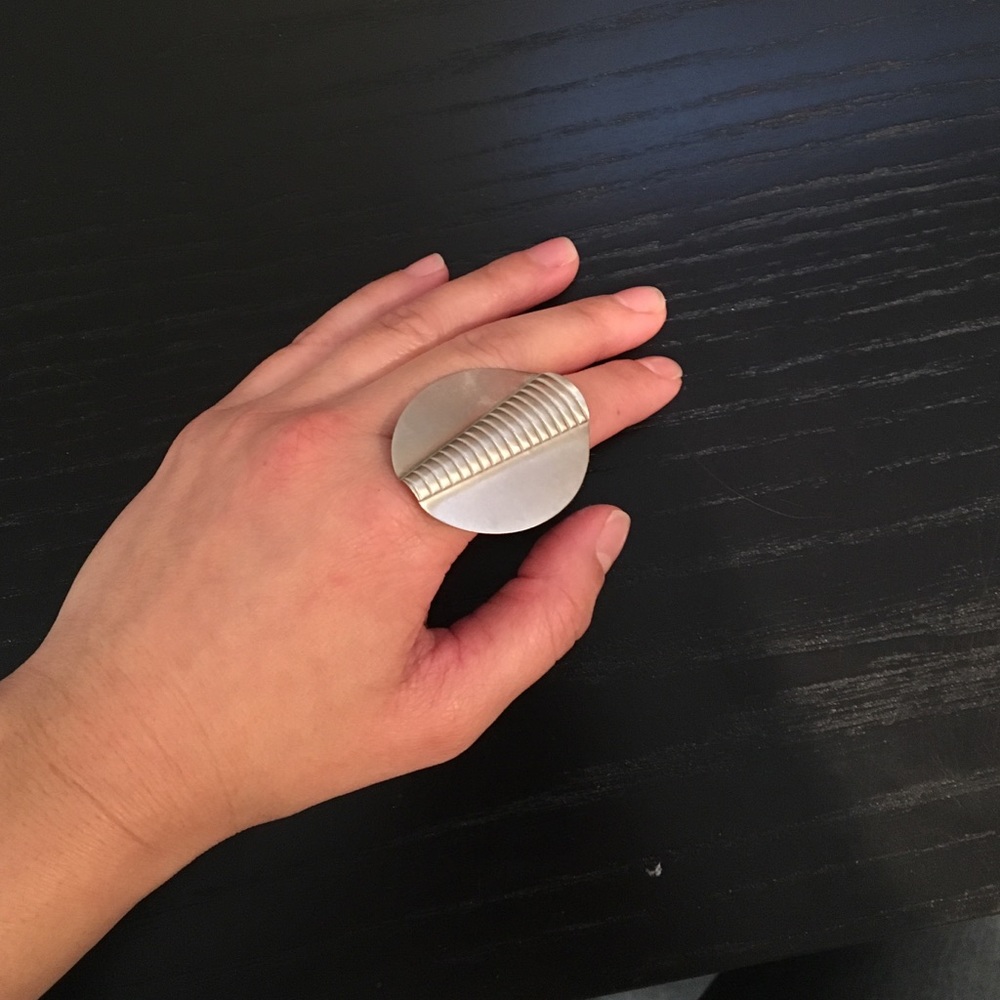 Silver statement ring
