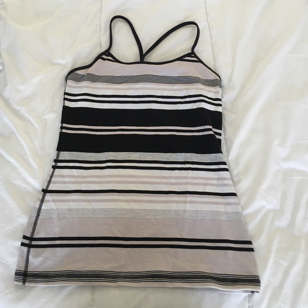 Lululemon striped yoga tank