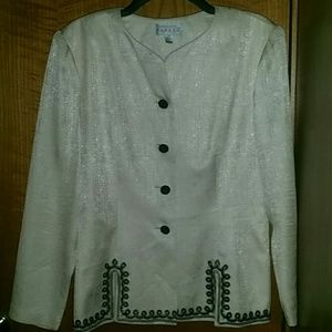 Adrianna Papell subtly sophisticated silk blazer