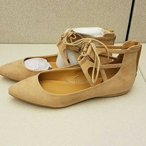 Nine west lace up ballet flats.  Size 8.5