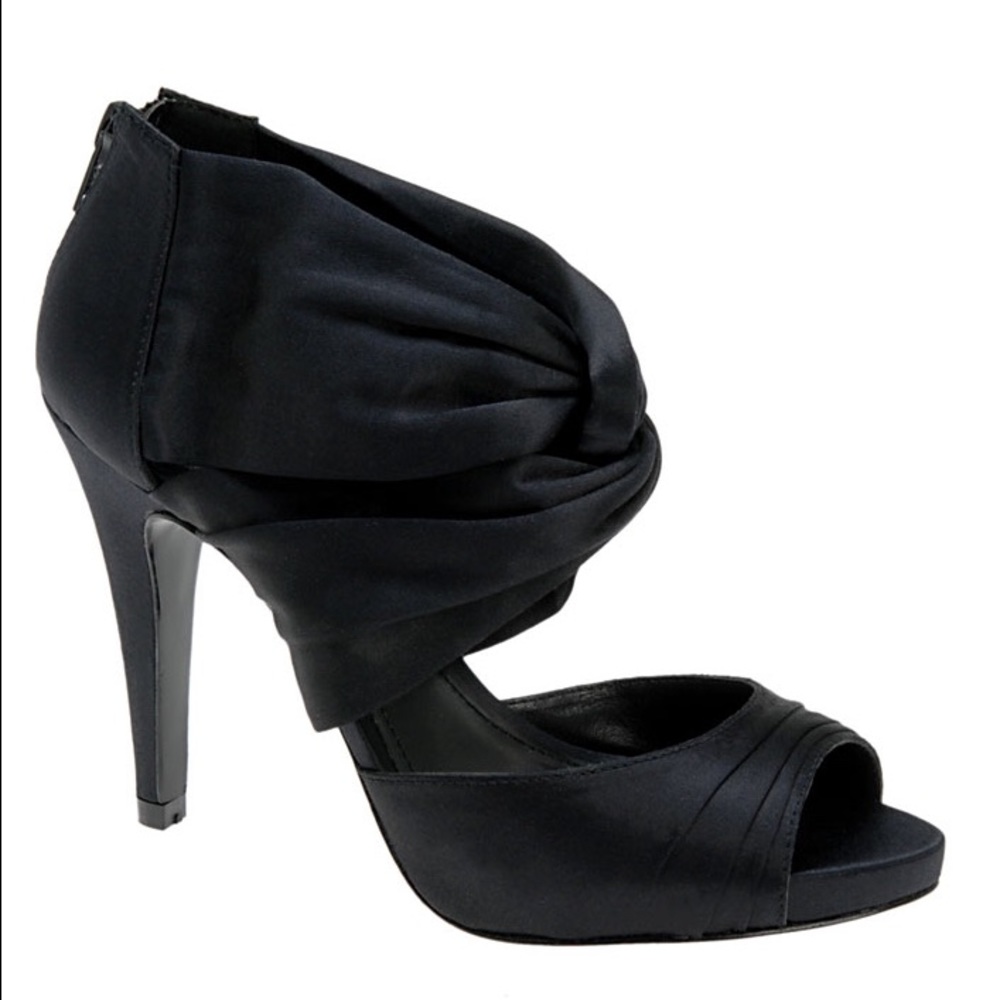 Aldo Black Satin Heel Sandal