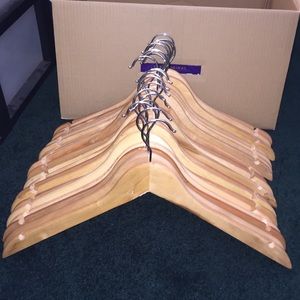 Lot of 20 wooden hangers