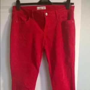 Red corduroy pants