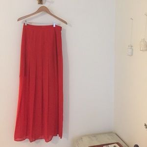 Halogen red long skirt!