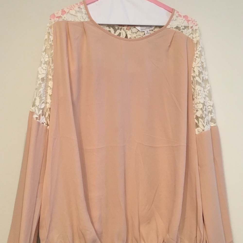 Charming Charlie blouse with lace detail