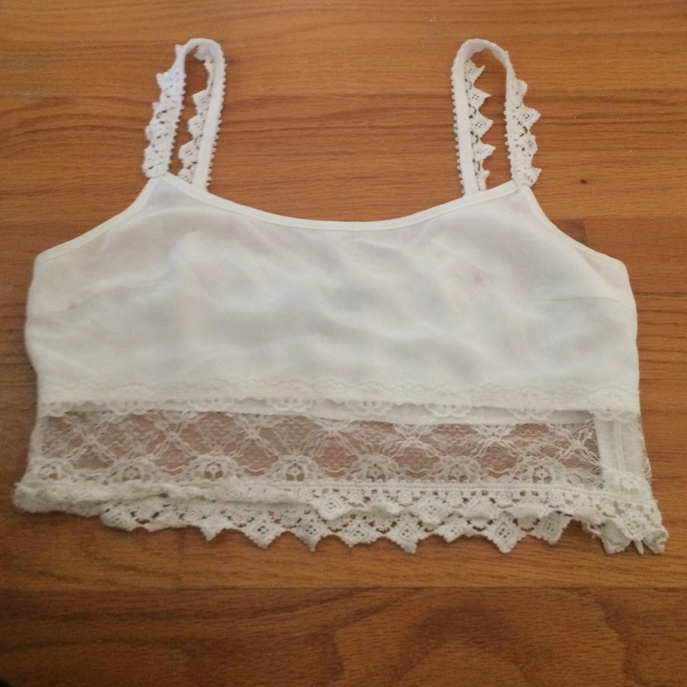 white crop top