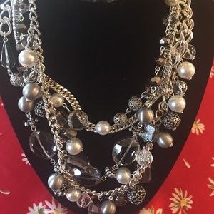 Pearl Beaded Statement Necklace