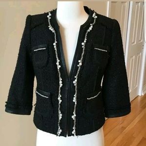 WHITE HOUSE BLACK MARKET SIZE 6 BLACK PEARL JACKET