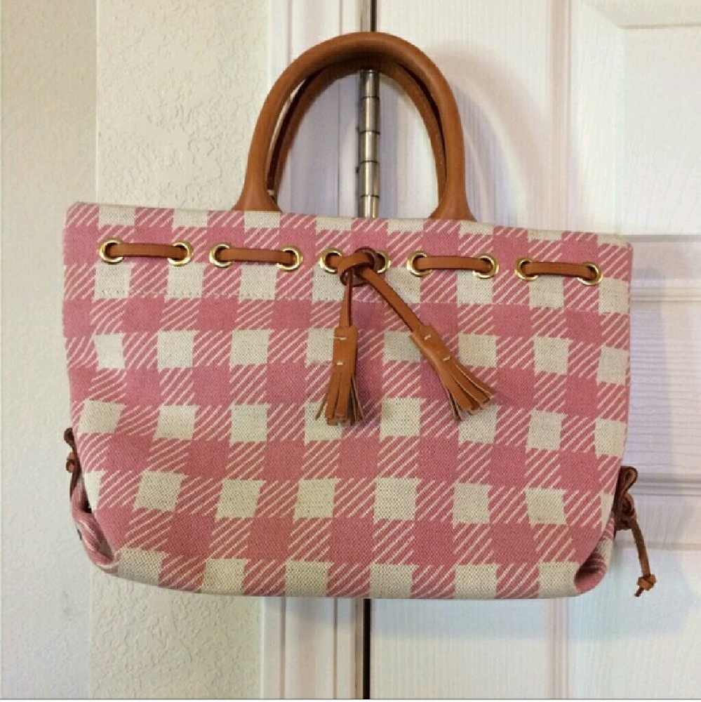 Pink plaid Dooney & bourke purse