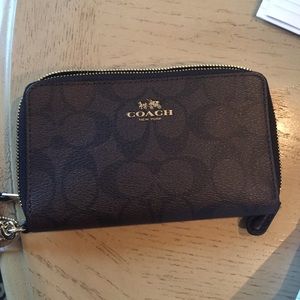 Brown new authentic coach wallet
