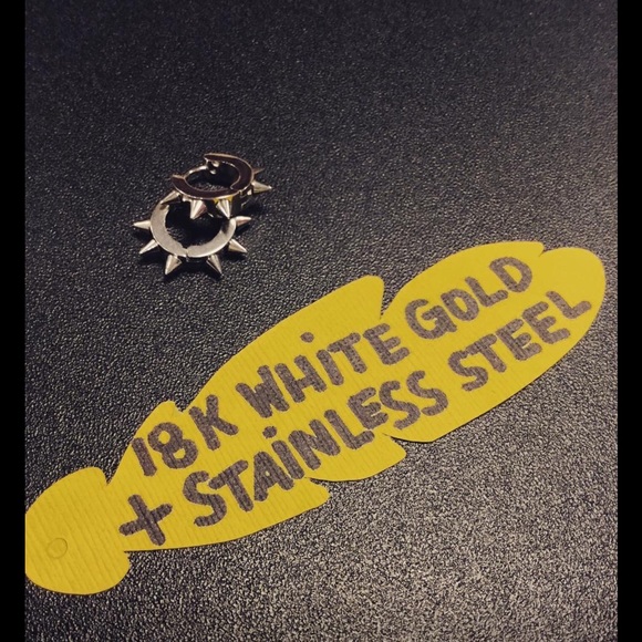 Stainless Steel Spike Earrings - Picture 6 of 6