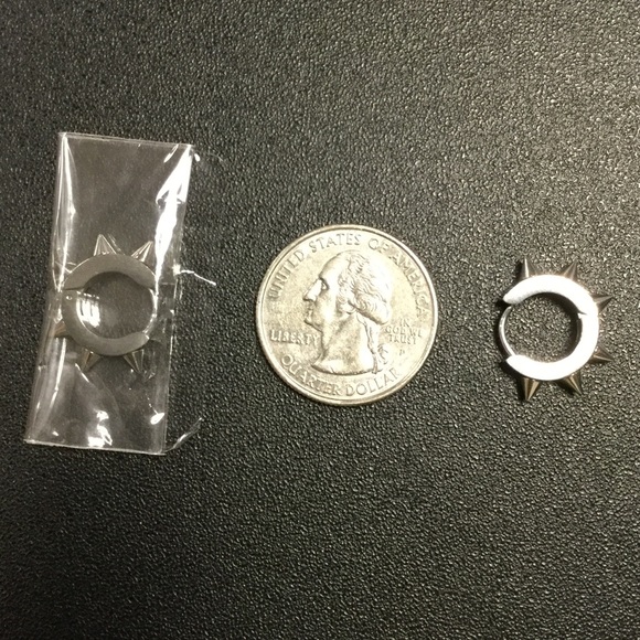 Stainless Steel Spike Earrings - Picture 4 of 6